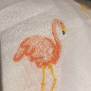 Flamingo lovers!! Flamingo decorated fitted twin sheet and a white flat sheet.